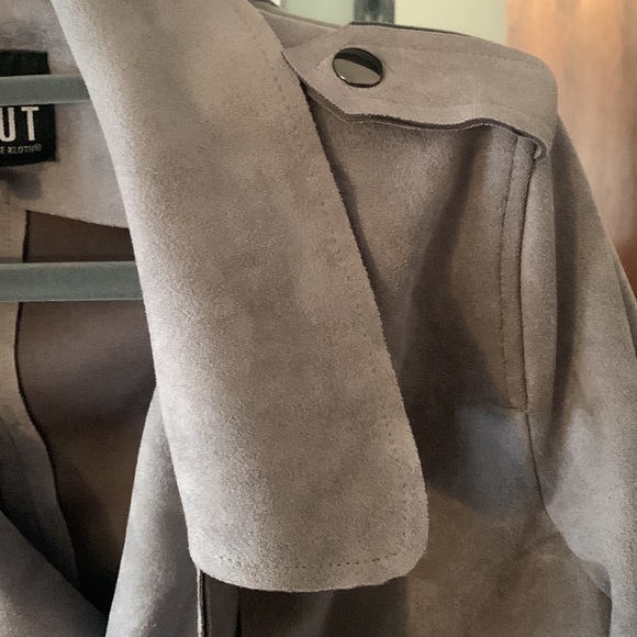 NWOT Kut from Kloth gray motto jacket. Size small. Suede feel. Sale🤩🤩🥳🥳 - Picture 6 of 9